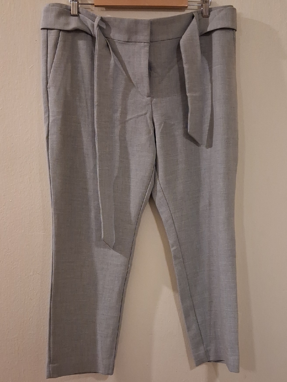 Loft Light Gray Men's Tailored Tie-Waist Pants